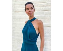 Maddey dlouhé šaty multi Barva: petrolejová, Délka šatů: Prodloužená petrolejová