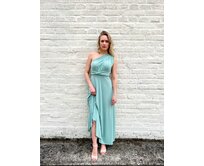 Maddey dlouhé šaty multi Barva: světle zelená, Délka šatů: Klasická světle zelená