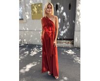 Maddey dlouhé šaty multi Barva: cihlová, Délka šatů: Klasická cihlová