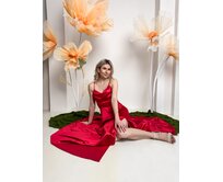 dlouhé šaty Lola Barva: vínová vínová