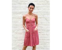 šaty s kapsami Barva: malinová malinová