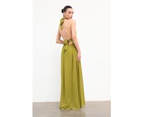 dlouhé šaty Nicole Barva: olivová olivová