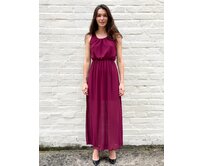 dlouhé šaty Amber Barva: vínová vínová