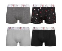 Fila Performance FM412BXPB7 Boxer 4 PACK barevné M barevná, M