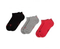 Puma socks 3-pack 261080001 232 35/38 červená, šedá, černá, 35/38