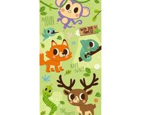 Kids Euroswan Animals Into the Forest EWA11508KL plážová osuška zelená 70x140 zelená