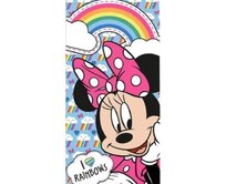 Kids Euroswan Disney Minnie Rainbows EWA241MN plážová osuška barevná 70x140 barevná
