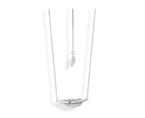 Victoria VBKACA80038 náhrdelník s perem Silver stříbrná