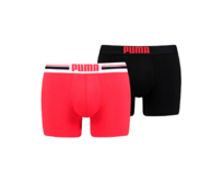 Puma Placed Logo 906519 07 Boxer 2 Pack Red/Black červená/černá, M
