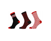 Sun City Marvel VH3541 ponožky 3 Pack Mix Black/Red černá/červená, 39/42