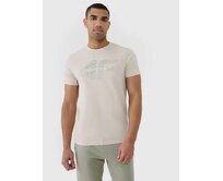 4F Pánské tričko 4FWSS25TTSHM2004 krémové krémová, 2XL