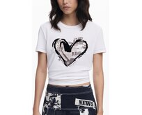 Desigual 25WWTK04 Dámské tričko bílé XL bílá, XL