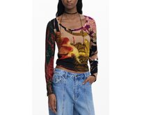 Desigual 25WWTK38 Dámské tričko vícebarevné M Vícebarevná, M