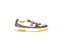 Tommy Jeans EM0EM01443 Pánské tenisky bílé/hnědé 40 Bílá/hnědá, 40