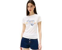 Tommy Jeans DW0DW21340 Dámské tričko bílé S bílá, S