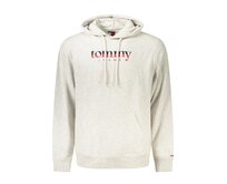 Tommy Jeans DM0DM22113 Pánská mikina šedá 2XL bílá, XXL