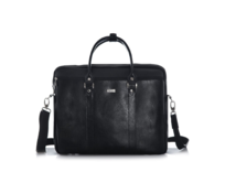 Solier SL03 Kilbridge Pánská kožená taška na notebook černá černá