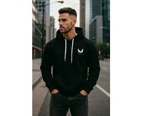 Madeva NIKOS pánská mikina s kapucí černá černá, S, M, L, XL, 2XL