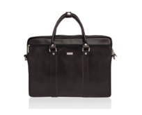 Solier SL03 Kilbridge Pánská kožená brašna na notebook hnědá Hnědá