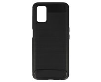 Silikonový obal CARBON pro OPPO A72 - černý černá, silikon