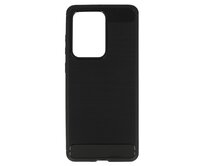 Silikonový obal CARBON pro SAMSUNG GALAXY S20 ULTRA - černý černá, silikon