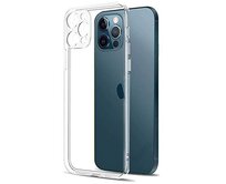 Průhledný pružný obal s krytím kamery pro iPhone 13 Pro Max (6,7) transparentní, silikon
