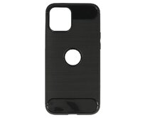Silikonový obal CARBON pro IPHONE 12 PRO MAX - černý černá, silikon