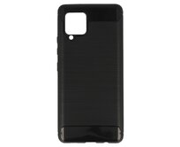Silikonový obal CARBON pro SAMSUNG GALAXY A42 5G - černý černá, silikon