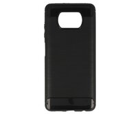 Silikonový obal CARBON pro XIAOMI POCO X3 Pro - černý černá, silikon