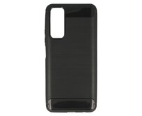 Silikonový obal CARBON pro HUAWEI P SMART 2021 - černý černá, silikon