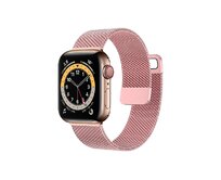 Case4mobile Řemínek Milanese pro Apple Watch 42/44/45/49 mm - rosegold rosegold, kov