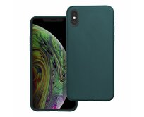 Case4Mobile Silikonový obal MATT pro IPHONE X / XS - tmavě zelený zelená, silikon