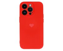 Vennus Valentýnské pouzdro Heart pro iPhone 14 Pro - červené červená, silikon