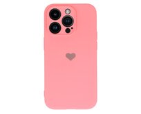 Vennus Valentýnské pouzdro Heart pro iPhone 14 Pro - růžové růžová, silikon