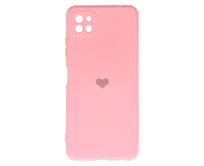Vennus Valentýnské pouzdro Heart pro Samsung Galaxy A22 5G - růžové růžová, silikon