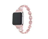 Case4mobile Řemínek Crystal pro Apple Watch 42/44/45/49 mm - růžový růžová, kov