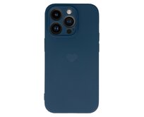 Vennus Valentýnské pouzdro Heart pro iPhone 13 Pro - tmavě modré modrá, silikon
