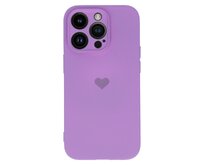 Vennus Valentýnské pouzdro Heart pro iPhone 13 Pro - fialové Fialová, silikon