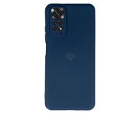 Vennus Valentýnské pouzdro Heart pro Xiaomi Redmi Note 11 Pro/ Redmi Note 11 Pro 5G - tmavě modré modrá, silikon