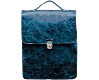 Kožený batoh K 35 - modrý petrolejová, kůže