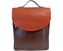 Kožený batoh M 18/50 - hnědo/rezavý Kožený batoh M 50/18 - hnědo/rezavý bez zipu rezavá, kůže