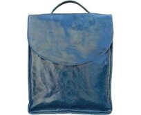 Kožený batoh MZ 35 - mořský modrý mořská modrá, kůže