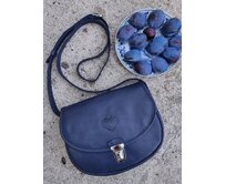 Kožená kabelka mini K 27 - modrá modrá, kůže