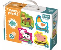 TREFL Baby puzzle Zvířata na farmě 4v1 (3,4,5,6 dílků) papír