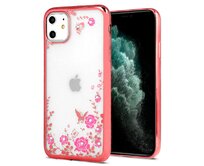 Gelové růžové pouzdro / kryt FRAME FLORA na APPLE iPhone 11 Max Pro (6.5)