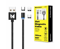 Magnetický USB kabel MicroUSB | USB-C | Lightning