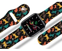 Apple watch řemínek Kočičky - 38/40/41mm, barva pásku černá