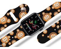 Apple watch řemínek Bitcoin - Černá - 38/40/41mm