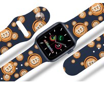 Apple watch řemínek Bitcoin - Modrá - 42/44/45mm
