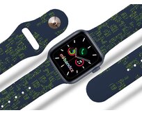 Apple watch řemínek Matrix bitcoin - Modrá - 38/40/41mm